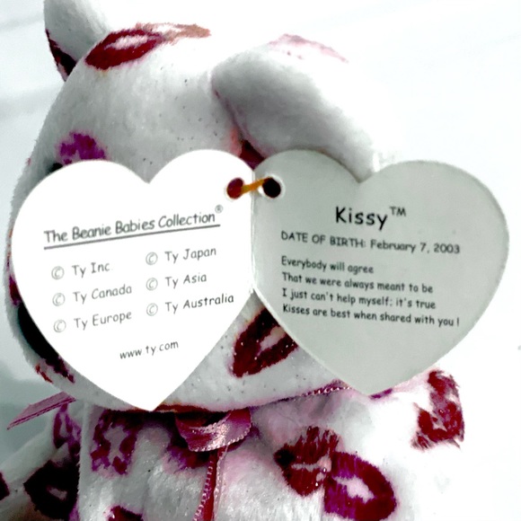Valentines Ty BEANIE BABIES “KISSY” (2003) - Picture 3 of 9